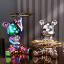 Modern chrome decorbites bear doll storage tray living room key holder by Decorbites