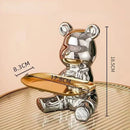 Modern chrome decorbites bear doll storage tray living room key holder by Decorbites