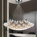 GobekUsa Crystal Glass Ball Globe Chandelier Pendant Light for Modern Hotel Hall Décor