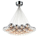 GobekUsa Crystal Glass Ball Globe Chandelier Pendant Light for Modern Hotel Hall Décor