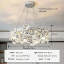 GobekUsa Crystal LED Chandelier: Modern Nordic Style Luxury Pendant Light for Living, Bedroom, Dining Room
