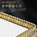 GobekUsa Crystal Round LED Ceiling Light in Shiny Room Style