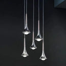 GobekUsa LED Studio Rain Staircase Chandelier: Nordic Indoor Lighting, Creative Design for Bar Island