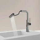 GobekUsa Digital Display Single Lever Brass Kitchen Faucet - Hot Cold Pull Out Mixer