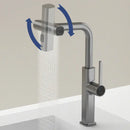 GobekUsa Digital Display Single Lever Brass Kitchen Faucet - Hot Cold Pull Out Mixer