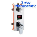 GobekUsa Bathroom Shower Faucet Set Triple Mixer Valve Thermostatic Cartridges, 2-3 Ways