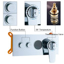 GobekUsa Bathroom Shower Faucet Set Triple Mixer Valve Thermostatic Cartridges, 2-3 Ways