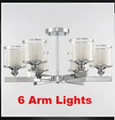 GobekUsa Double Glass LED Crystal Chandelier in Chrome Finish for Living Room
