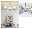 GobekUsa Double Glass LED Crystal Chandelier in Chrome Finish for Living Room