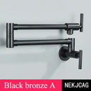 GobekUsa Double Joint Pot Filler Faucet Swing Arm Wall Mount Kitchen Tap