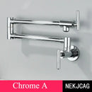 GobekUsa Double Joint Pot Filler Faucet Swing Arm Wall Mount Kitchen Tap