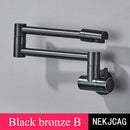 GobekUsa Double Joint Pot Filler Faucet Swing Arm Wall Mount Kitchen Tap