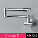 GobekUsa Double Joint Pot Filler Faucet Swing Arm Wall Mount Kitchen Tap