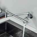 GobekUsa Double Joint Pot Filler Faucet Swing Arm Wall Mount Kitchen Tap