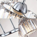 GobekUsa Modern Chrome Drum Crystal Pendant Light for Dining Room Island – 2/3 Bulbs Hanging from Ceiling