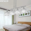 GobekUsa Contemporary Crystal Chrome Drum Chandelier Light with 3/4 Pendant Bulbs - Perfect for Bedroom