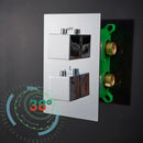 GobekUsa Dual Handle Thermostatic Shower Mixer Valve - Chrome Finish
