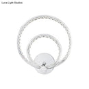 GobekUsa Modern LED Wall Mounted Dual-Ring Lamp in Warm/White Light, Chrome Finish