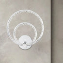 GobekUsa Modern LED Wall Mounted Dual-Ring Lamp in Warm/White Light, Chrome Finish