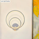 GobekUsa Modern LED Wall Mounted Dual-Ring Lamp in Warm/White Light, Chrome Finish