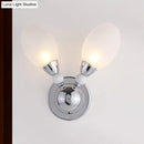 GobekUsa Modern Chrome Egg Wall Light Fixture with 2/3 White Glass LED Lights