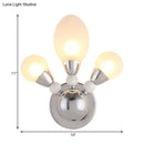 GobekUsa Modern Chrome Egg Wall Light Fixture with 2/3 White Glass LED Lights