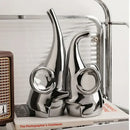 GobekUsa Elephant Sculpture: Ceramic Nordic Decor for Home & Office Shelving