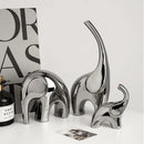GobekUsa Elephant Sculpture: Ceramic Nordic Decor for Home & Office Shelving