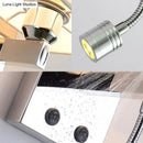 GobekUsa Modern Rectangular Fabric LED Wall Sconce in Chrome for Bedside Lighting