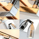 GobekUsa Modern Fabric LED Wall Sconce Lighting with Adjustable Spotlight, Chrome Finish