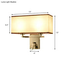 GobekUsa Modern Fabric LED Wall Sconce Lighting with Adjustable Spotlight, Chrome Finish