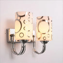 GobekUsa Modern Glass Cylinder Wall Sconce 1/2-Lights - Chrome Finish Bedside Lamp