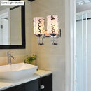 GobekUsa Modern Glass Cylinder Wall Sconce 1/2-Lights - Chrome Finish Bedside Lamp