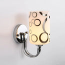 GobekUsa Modern Glass Cylinder Wall Sconce 1/2-Lights - Chrome Finish Bedside Lamp