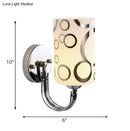 GobekUsa Modern Glass Cylinder Wall Sconce 1/2-Lights - Chrome Finish Bedside Lamp