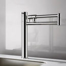 GobekUsa 360 Degree Chrome Foldable Kitchen Faucet Hot Cold Sink Mixer, Brass Deck Mounted