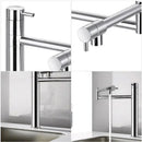 GobekUsa 360 Degree Chrome Foldable Kitchen Faucet Hot Cold Sink Mixer, Brass Deck Mounted