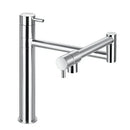 GobekUsa 360 Degree Chrome Foldable Kitchen Faucet Hot Cold Sink Mixer, Brass Deck Mounted