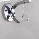 GobekUsa Frosted Glass Bell Wall Sconce - Modern Chrome Lighting for Bedroom