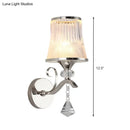 GobekUsa Frosted Glass Bell Wall Sconce - Modern Chrome Lighting for Bedroom