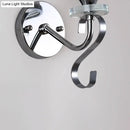 GobekUsa Frosted Glass Bell Wall Sconce - Modern Chrome Lighting for Bedroom
