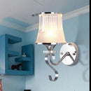 GobekUsa Frosted Glass Bell Wall Sconce - Modern Chrome Lighting for Bedroom