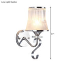 GobekUsa Frosted Glass Bell Wall Sconce - Modern Chrome Lighting for Bedroom