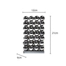 GobekUsa Geometric Crystal Ball Silver Ball Glass Vase, Home Decoration Accessories