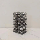 GobekUsa Geometric Crystal Ball Silver Ball Glass Vase, Home Decoration Accessories