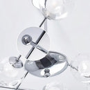 GobekUsa Glass Ball LED Chandelier Chrome Pendant Lamp for Home Decor