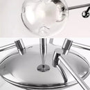 GobekUsa Glass Ball LED Chandelier Chrome Pendant Lamp for Home Decor