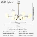 GobekUsa Glass Ball LED Ceiling Chandelier for Modern Living Room and Bedroom