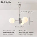 GobekUsa Glass Ball LED Ceiling Chandelier for Modern Living Room and Bedroom