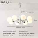 GobekUsa Glass Ball LED Ceiling Chandelier for Modern Living Room and Bedroom